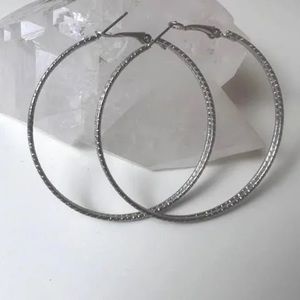 Fashion Silver Round Hoop Earrings